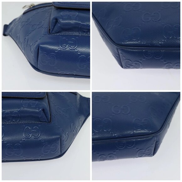 GUCCI GG Emboss Body Bag Silver Blue 645093 Auth am8486 - Picture 16 of 16